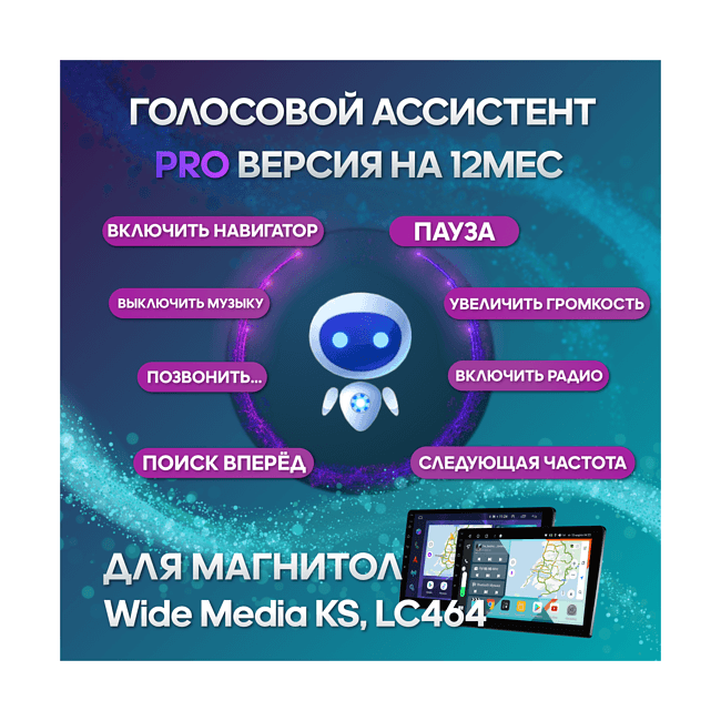 Голосовой ассистент (лицензионный ключ) для магнитол WM KS, LC, KS-MAX 1