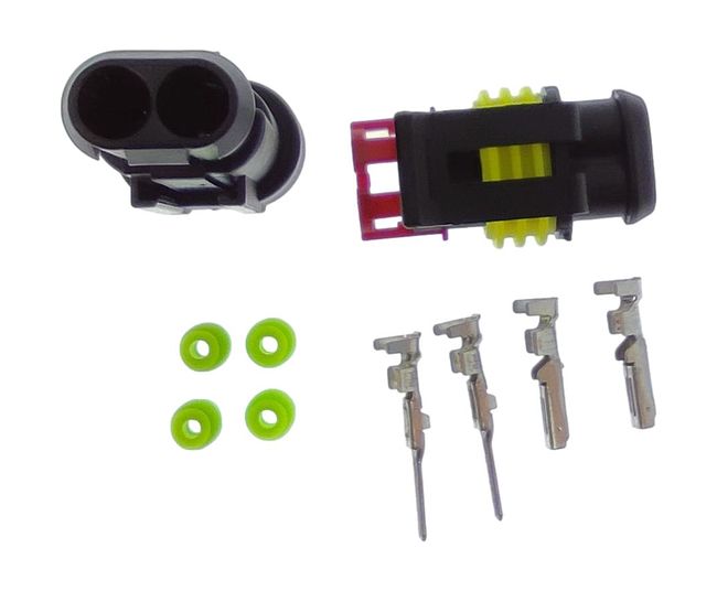Комплект для создания герметичных разъемов, WH-2P-KIT, 2Pin мама/папа 2
