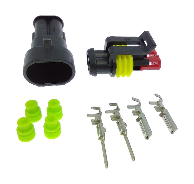 Комплект для создания герметичных разъемов, WH-2P-KIT, 2Pin мама/папа 3