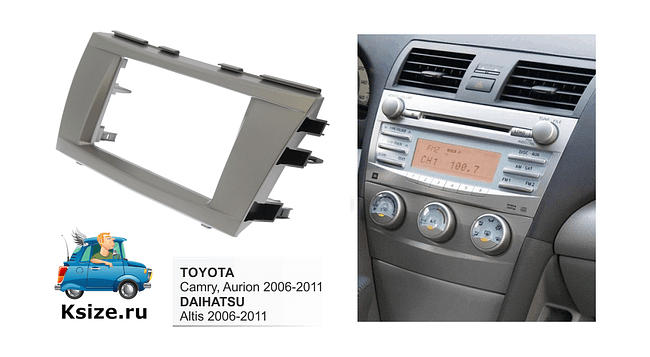 купить Переходная рамка для Toyota Camry 2006 - 2011 2 Din металлик 7