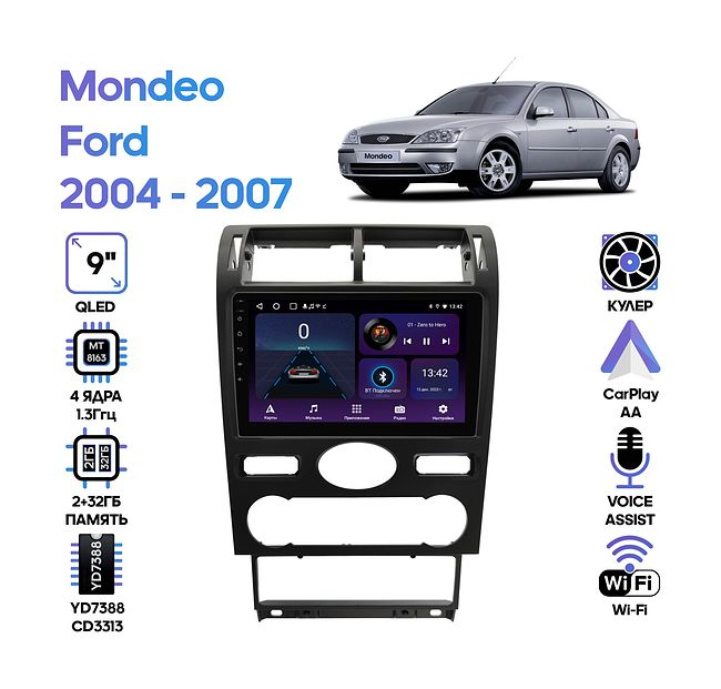 купить Штатная магнитола Ford Mondeo 2004 - 2007 Wide Media LC9766ON-2/32T тип 2 1