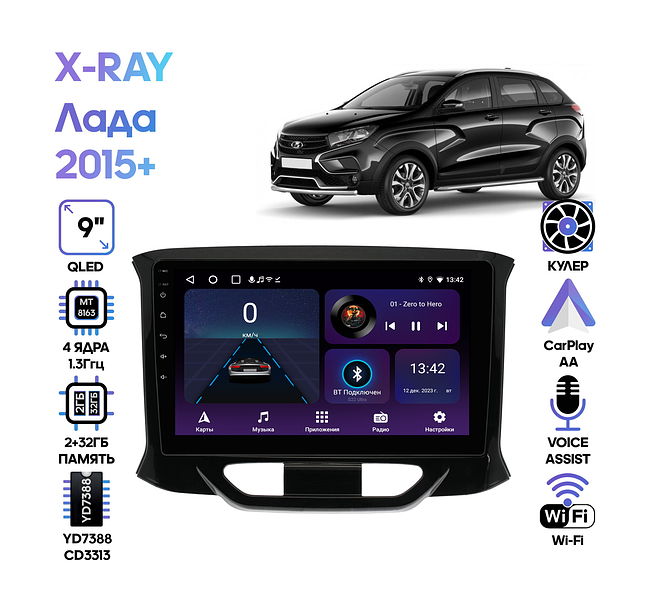 купить Штатная магнитола Лада X-RAY (Lada X-RAY) 2015+ Wide Media LC9153ON-2/32T 1