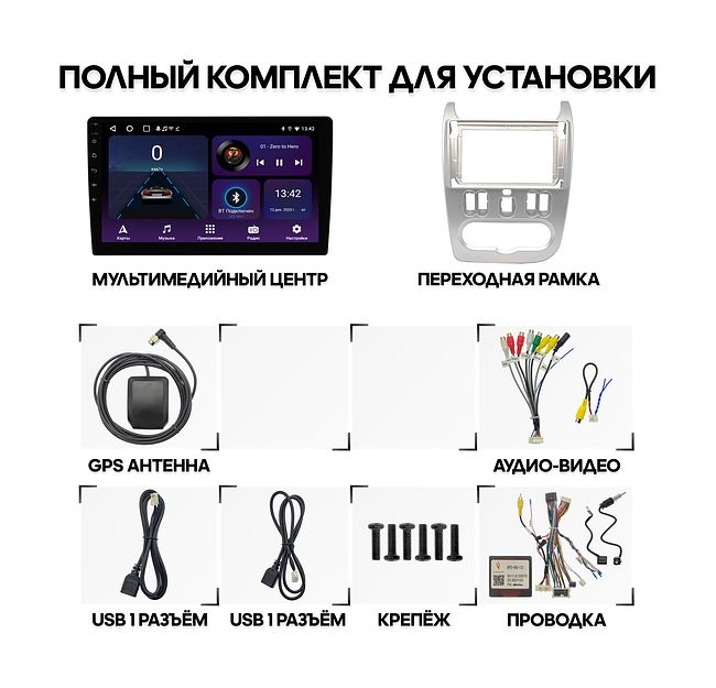 купить Штатная магнитола Renault Logan, Sandero 2009 - 2015 Wide Media LC9181ON-2/32T 2