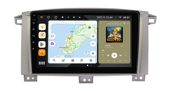 купить Штатная магнитола Toyota Land Cruiser 2002 - 2007 Wide Media MT9121QU-4/32 (для авто с МКПП) 1