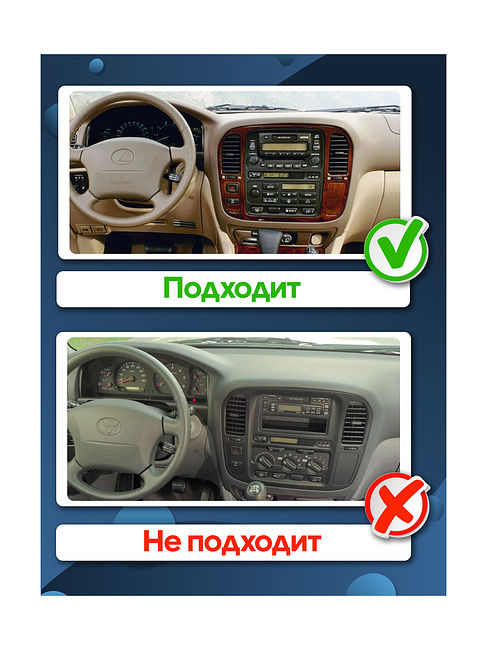 Установочный комплект для дисплеев MFB типа в Lexus LX470, Toyota Land Cruiser 100 98 - 02 (AZ/FM) 2