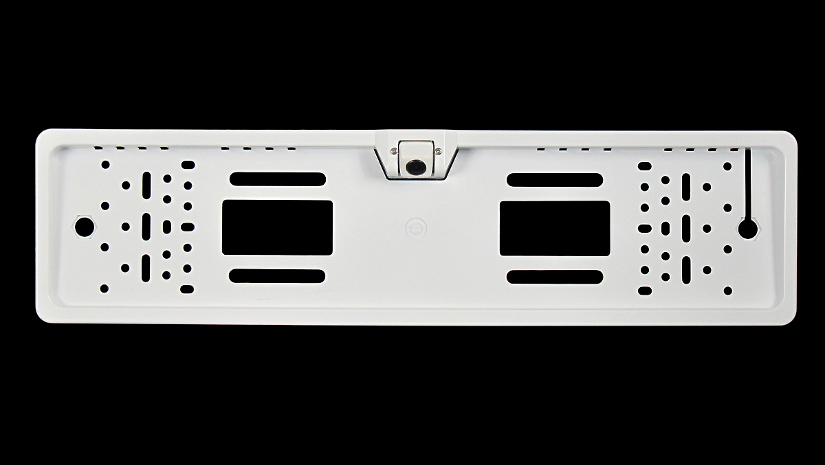 CAM-4W универсальная камера заднего вида в рамке номерного знака белая