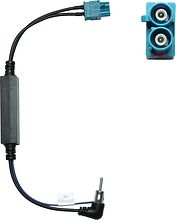 ISO-переходник на антенну для VW, Audi, Opel, Skoda 2002 - с питанием двойной