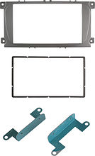 Переходная рамка для Ford Focus 2 (Sony), S-Max 07+, Mondeo 07+, серебр. 2 din с металл креплениями