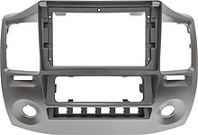 Рамка для установки в ГАЗ Газель Бизнес 10 - 22 MFB дисплея (авто с климатом) серебристая