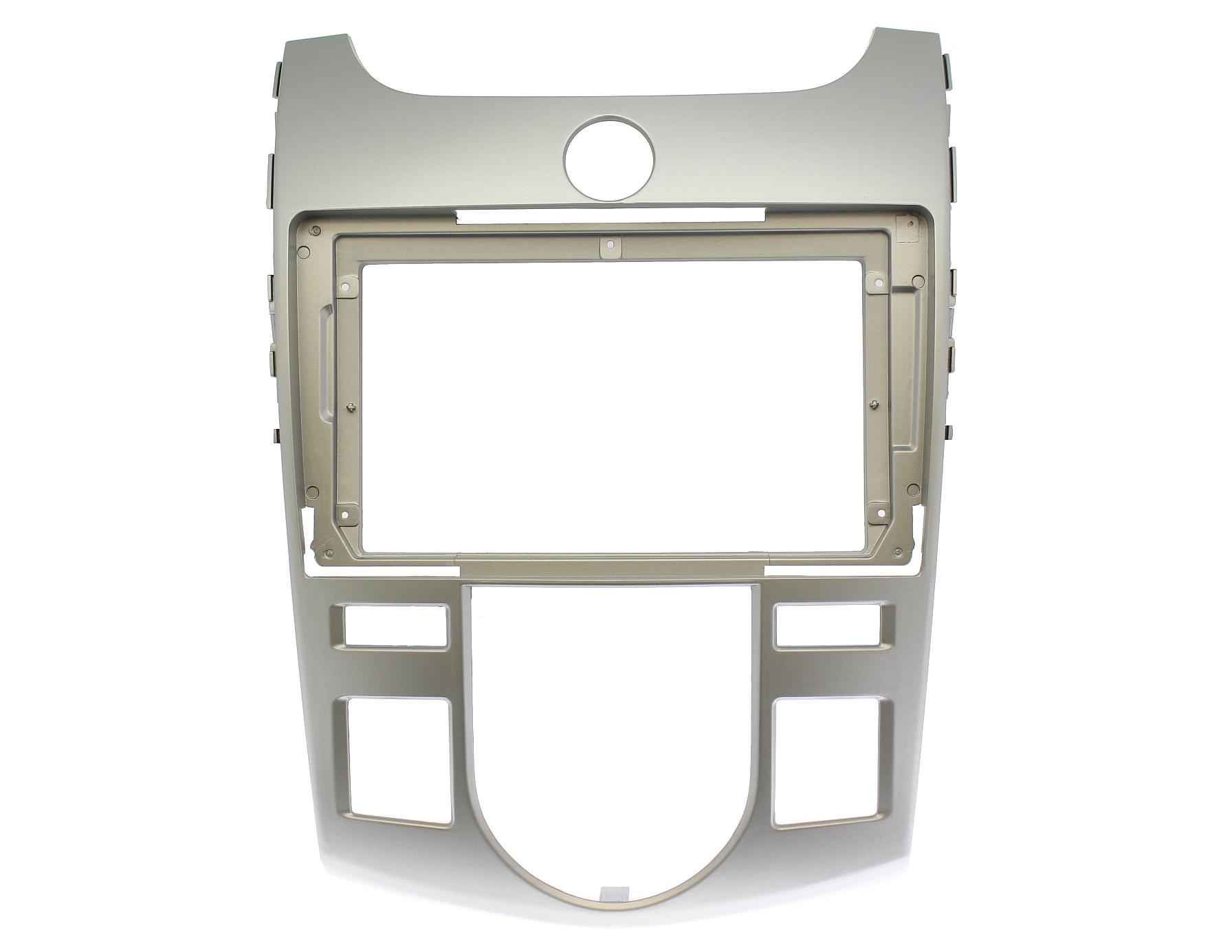 Рамка для установки в Kia Cerato, Forte 2009 - 2013 (авто с климат контролем) MFB дисплея (серебр.)
