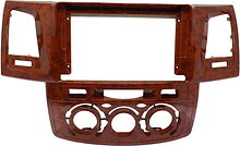 Рамка для установки в Toyota Hilux, Fortuner 2008 - 2015 MFB дисплея (авто с кондиционером) Орех