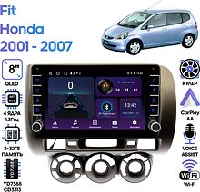 Штатная магнитола Honda Fit, Jazz 2001 - 2007 Wide Media LC9187ON-2/32B авто с мех. печью, п. руль