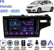 Штатная магнитола Honda Fit, Jazz 2013 - 2020 Wide Media LC9444ON-2/32B (правый руль)
