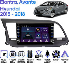 Штатная магнитола Hyundai Elantra, Avante 2015 - 2018 Wide Media LC9026ON-2/32B для авто с камерой