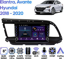 Штатная магнитола Hyundai Elantra, Avante 2018 - 2020 Wide Media LC9207ON-2/32B