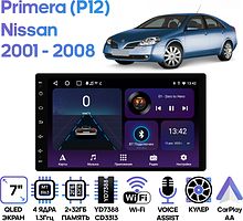 Штатная магнитола Nissan Primera (P12) 2001 - 2008 Wide Media LC7080ON-2/32