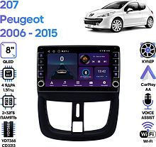 Штатная магнитола Peugeot 207 Wide Media LC9203ON-2/32B