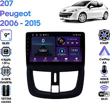 Штатная магнитола Peugeot 207 Wide Media LC9203ON-2/32T