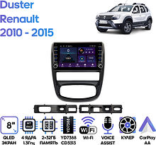Штатная магнитола Renault Duster 2010 - 2015 Wide Media LC9887ON-2/32B глянец