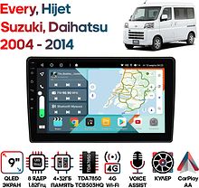 Штатная магнитола Suzuki Every, Daihatsu Hijet 2004 - 2014 Wide Media KS9510QR-4/32