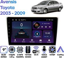 Штатная магнитола Toyota Avensis 2003 - 2009 Wide Media LC9371ON-2/32T (Серая) 