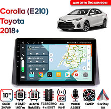 Штатная магнитола Toyota Corolla (E210) 2018+ Wide Media KS1078QR-4/32 для авто без камеры