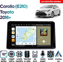 Штатная магнитола Toyota Corolla (E210) 2018+ Wide Media MT1178QU-4/32 для авто без камеры, тип 2