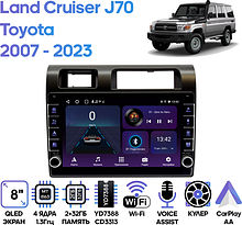 Штатная магнитола Toyota Land Cruiser J70 2007 - 2023 Wide Media LC9286ON-2/32 черная