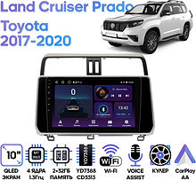 Штатная магнитола Toyota Land Cruiser Prado 2017-2020 Wide Media LC1058ON-2/32T для авто с л. рулем