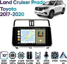 Штатная магнитола Toyota Land Cruiser Prado 2017-2020 Wide Media MT1330QU-4/32 прав. руль и без 360